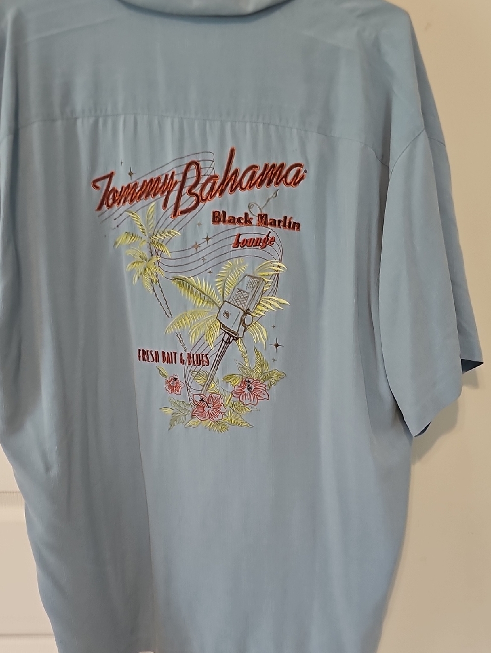 Tommy Bahama Light Blue Tropical Embroidered Button-Down Shirt